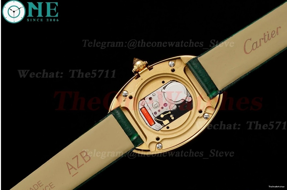 Baignoire LE Dia Ladies YG Green Dial Quartz AF 31mm White 0407